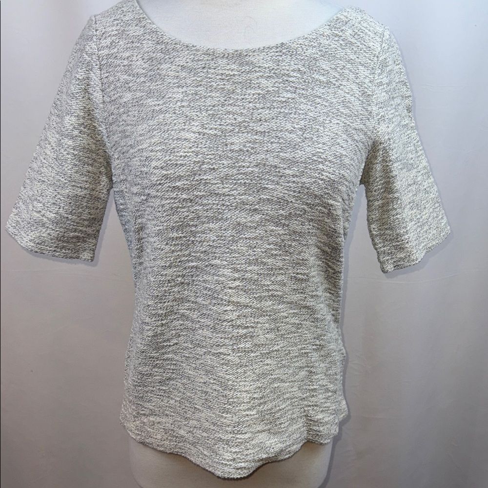 Banana Republic Women's Textured Gray Top, Medium